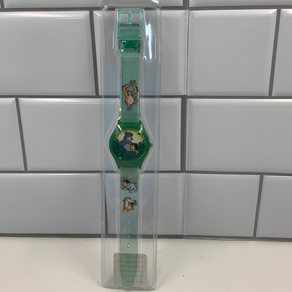 Vintage Disney The Jungle Book Digital Watch Fantasma Mowgli Baloo Green New